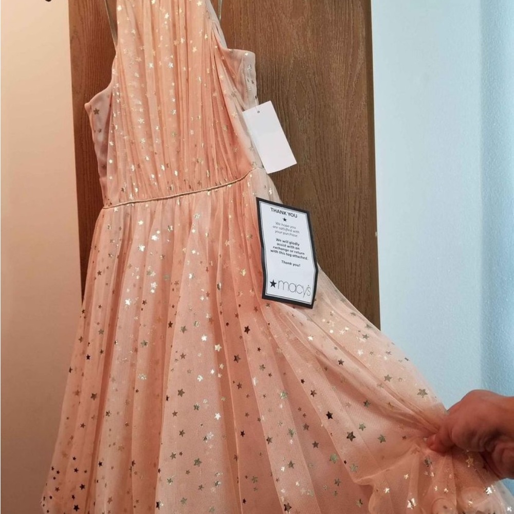 Junior’s Dress Light pink with gold starts size 3 New with tag